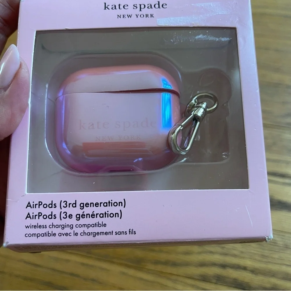 NEW Kate Spade Air Pod Case 3rd Generation Pink NWT